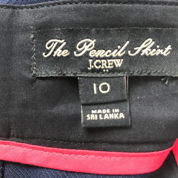 J Crew The Pencil Skirt Navy 10 - Picture 6 of 8